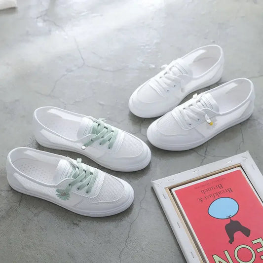 Women's Breathable Mesh Flats in [color] for spring/summer outings