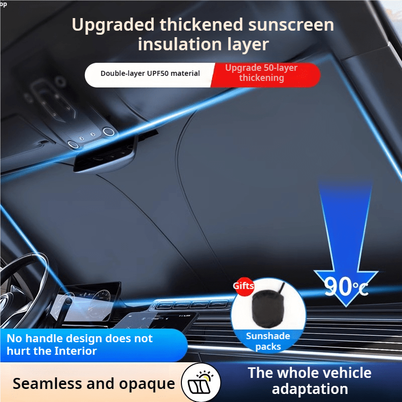 Portable Car Windshield Sunshade: Thermal Protection for Your Vehicle - MOLUCKS