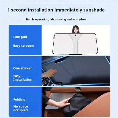 Portable Car Windshield Sunshade: Thermal Protection for Your Vehicle - MOLUCKS