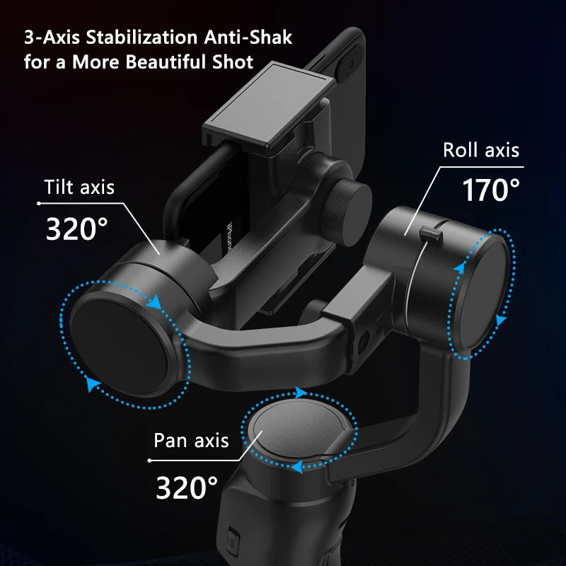 3-Axis Gimbal Stabilizer for Smooth Videos - MOLUCKS