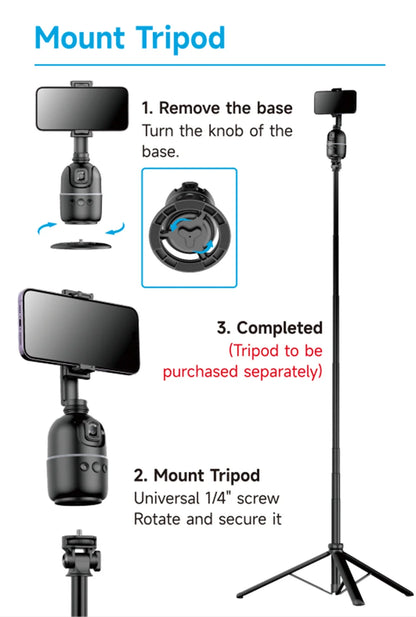 COOL DIER AI Smart Gimbal: 360° Auto Face Tracking Stabilizer - MOLUCKS