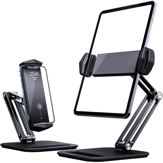 New 360 Degree Rotatable Aluminum Alloy Ergonomic Arm Tablet Phone Holder Folding Adjustable Stand For 4-13 Inch - Molucks