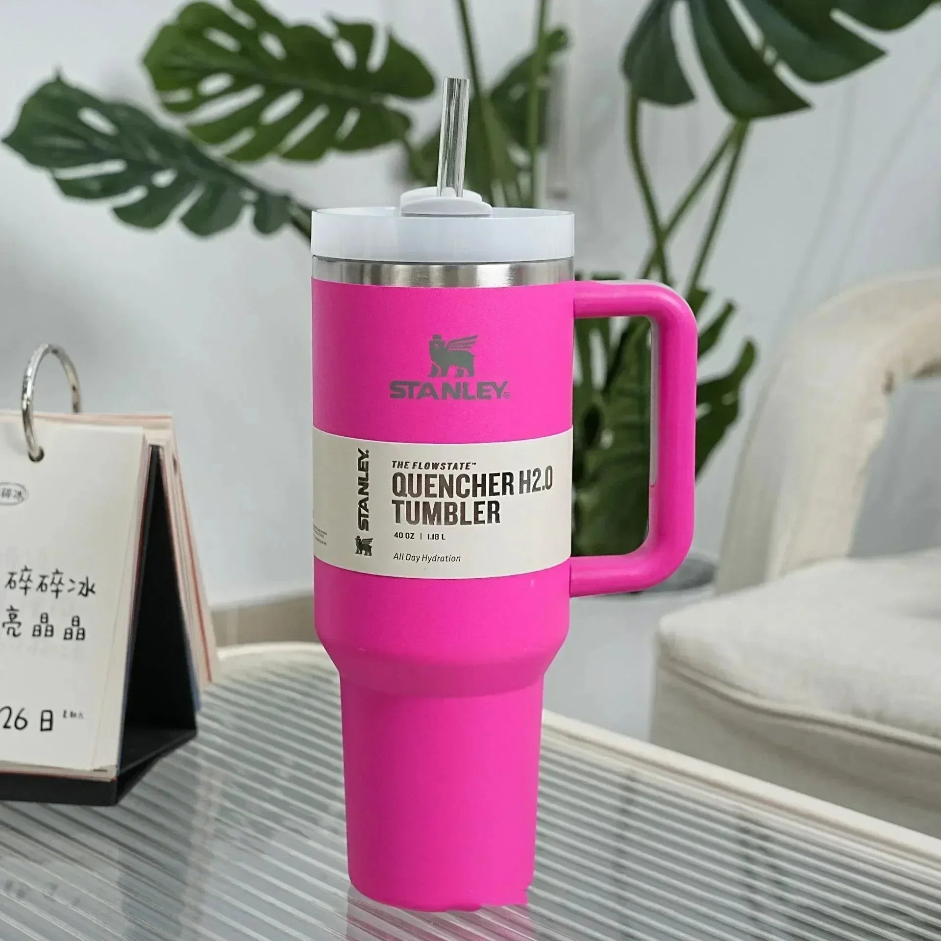 Stainless Steel Insulated Travel Mug with Straw