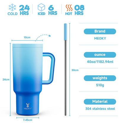 "Meoky 40oz Tumbler: Stylish, Insulated & Perfect Gift!" - MOLUCKS