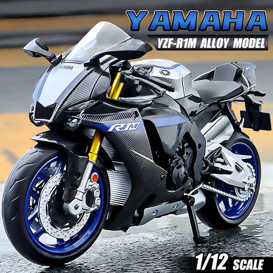 1/12 Scale Yamaha YZF-R1M Motorcycle Model Toy Alloy Diecast Simulation Models Motor Cycle Collection Decoration Boys Toys Gifts