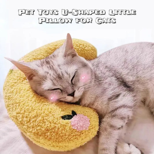 Pet Toys Little Pillow for Cats Kitten Headrest Fashion Neck Protector Deep Sleep Puppy U-Shaped Pillow Dog Sleeping Pillow