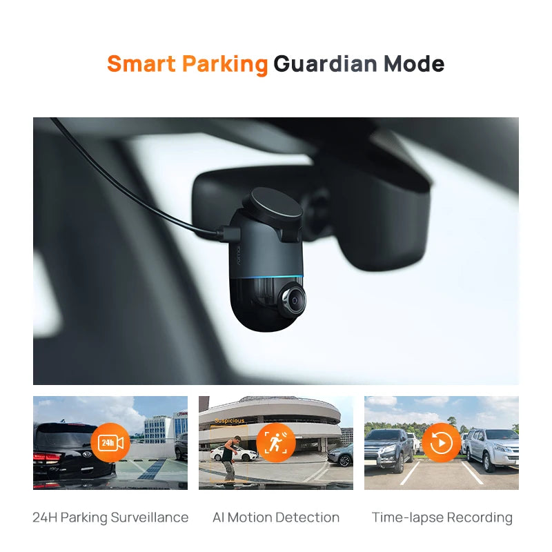 360° Dash Cam with AI, Parking Surveillance, & 4G Connectivity - MOLUCKS