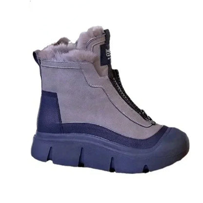 Women's Thick-Soled Snow Boots – Warm Plush, Non-Slip Platform Ankle Boots