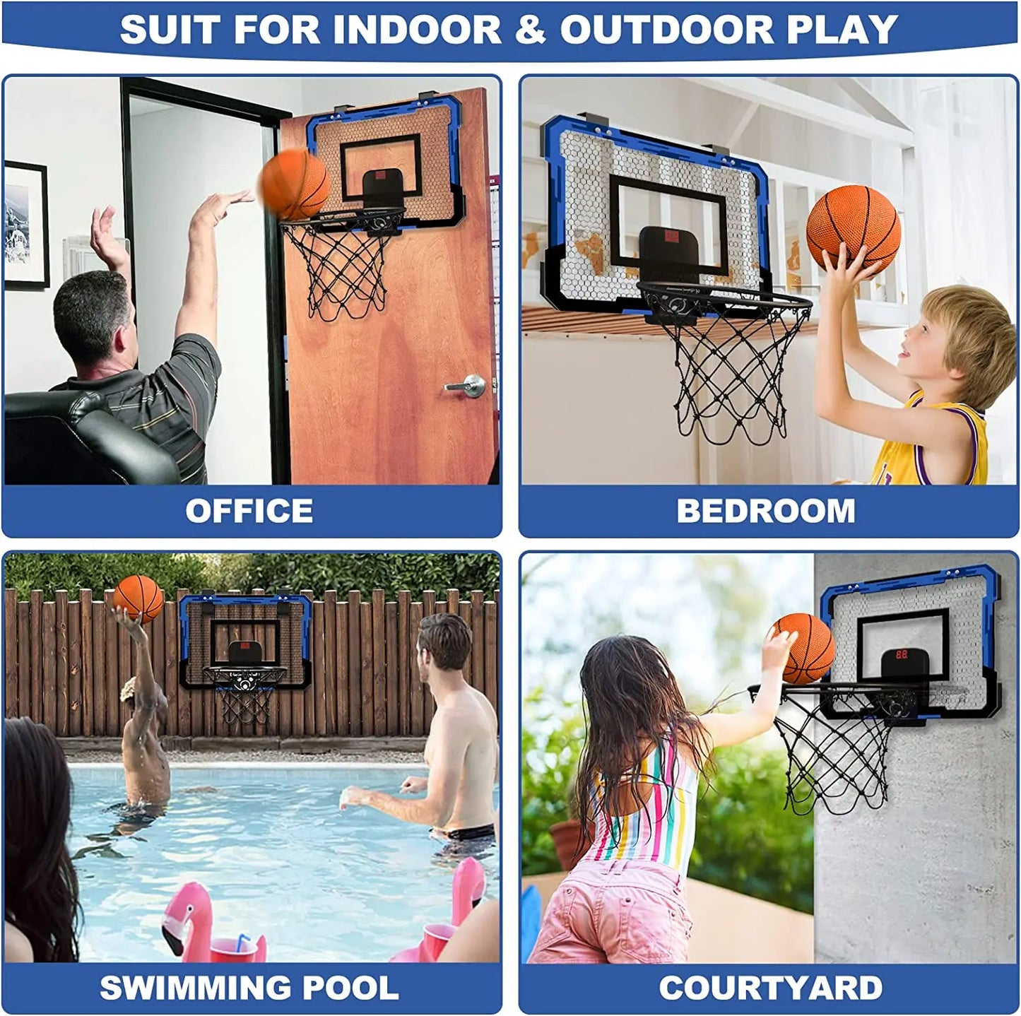 Mini Basketball Hoop Set For Kids Outdoor Games and Indoor