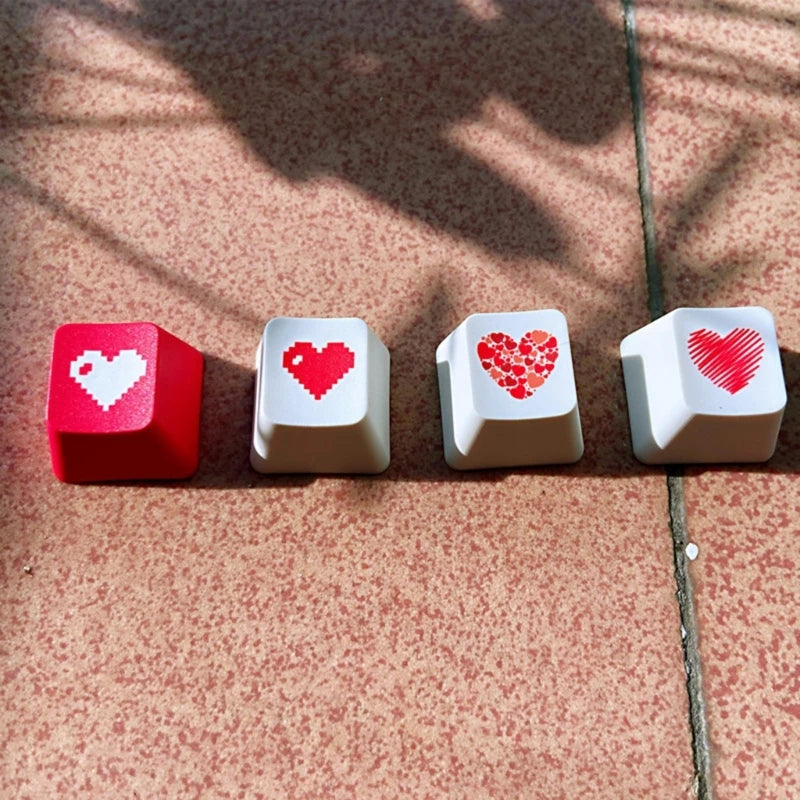 Pixel Heart Keycap for Mechanical Keyboards