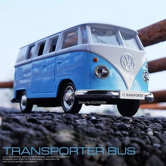 1/36 Diecasts Volkswagen Miniature Cars VW T1 Bus Toys Alloy Diecasts Scale Metal Collection Cars Models Vehicles Kids Toy Cars
