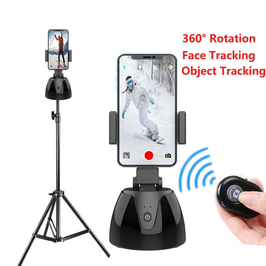 Automatic Smart Selfie Stick: 360° Rotation & Face Tracking - MOLUCKS