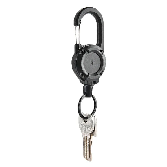 Anti-theft Metal Retractable Keychain: Secure Easy-to-pull Buckle Rope, Elastic Keychain for Sports, Retractable Key Ring - Ideal for Anti-Loss, Yoyo, Ski Pass, and ID Card