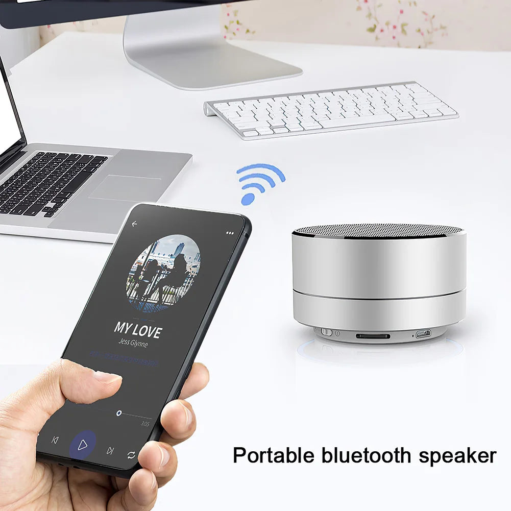 Portable Wireless Bluetooth Speaker with LED Lights and Subwoofer - MOLUCKS