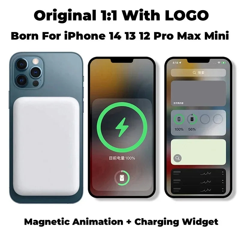 10000mAh Portable Wireless Charger Macsafe Auxiliary Spare External Magnetic Battery PackPowerBank For iphone and Samsung Xiaomi