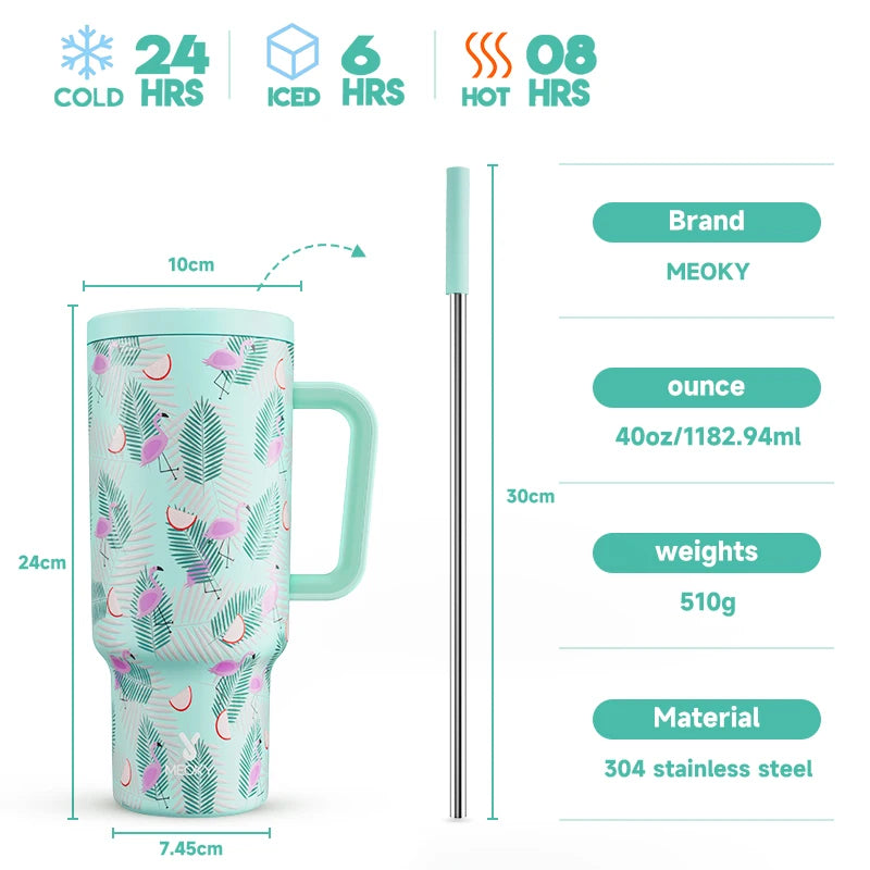 "Meoky 40oz Tumbler: Stylish, Insulated & Perfect Gift!" - MOLUCKS