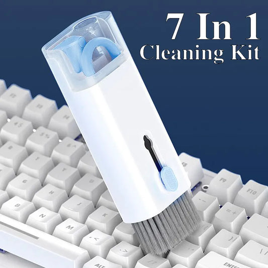 7-in-1 Computer Keyboard Cleaner Brush Kit Bluetooth Earphone Cleaning Pen For Airpods 3 Pro Headset Cleaning Tool Keycap Puller - Molucks