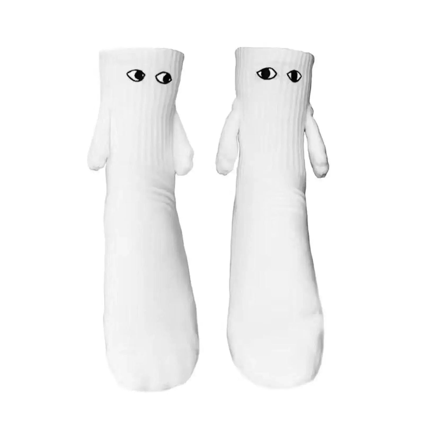 Magnetic Attraction Cartoon Eye Couple Socks