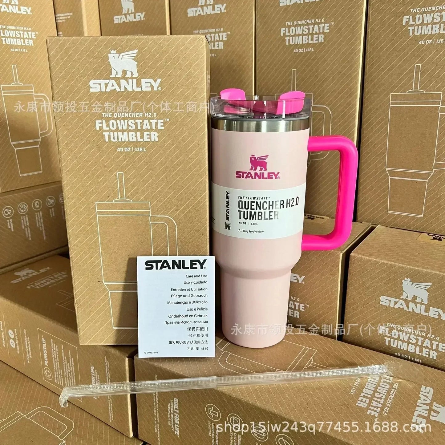 Stainless Steel Insulated Travel Mug with Straw