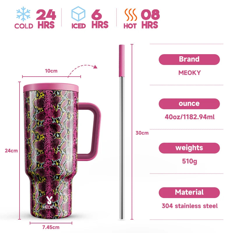 "Meoky 40oz Tumbler: Stylish, Insulated & Perfect Gift!" - MOLUCKS