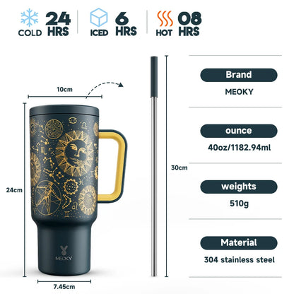 "Meoky 40oz Tumbler: Stylish, Insulated & Perfect Gift!" - MOLUCKS