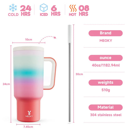 "Meoky 40oz Tumbler: Stylish, Insulated & Perfect Gift!" - MOLUCKS