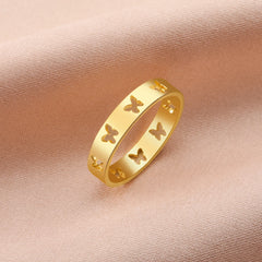 Elegant Hollow Butterfly Ring