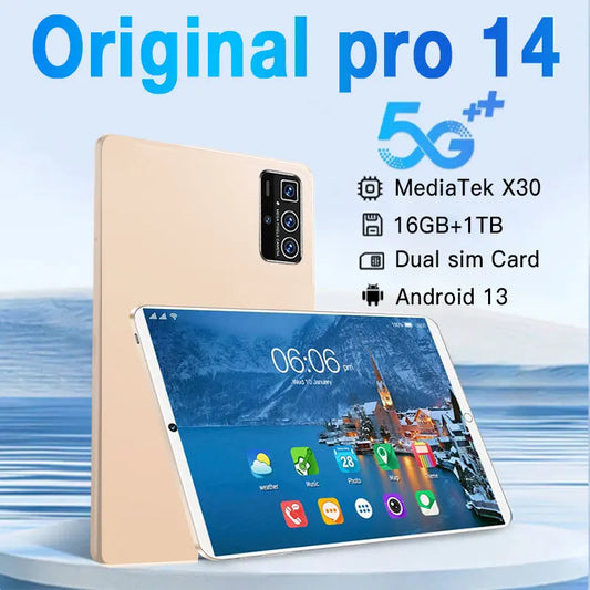 2024 Original Pro 14 Global Version Tablet PC Android 13 12000mAh 16GB 1TB 5G Dual SIM Card Tablet  HD Screen WIFI GPS Mi Pad