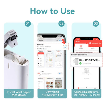 Portable Wireless Mini Label Printer with USB Charging - MOLUCKS