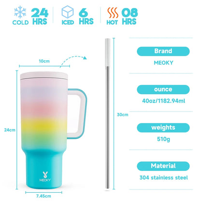 "Meoky 40oz Tumbler: Stylish, Insulated & Perfect Gift!" - MOLUCKS