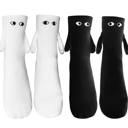 Magnetic Attraction Cartoon Eye Couple Socks