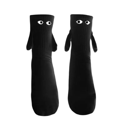 Magnetic Attraction Cartoon Eye Couple Socks