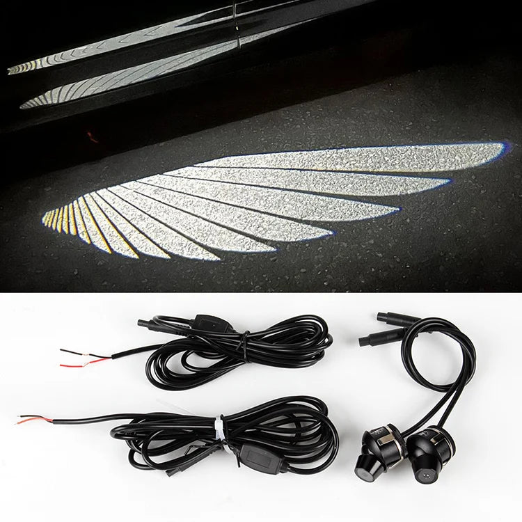 Angel Wing Rearview Mirror Light: Universal Fit for Cars - MOLUCKS