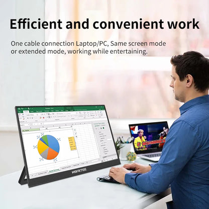 Ultra-Slim 16" Touch Portable Monitor - Vivid Colors, Adaptive Sync, Wide Compatibility