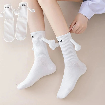 Magnetic Attraction Cartoon Eye Couple Socks