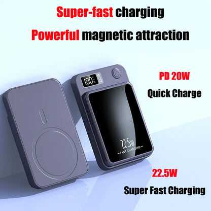 Xiaomi 100000mAh Wireless Magnetic Power Bank Magsafe50000mAh Wireless Fast Charging Thin Portable Waterproof Free Shipping
