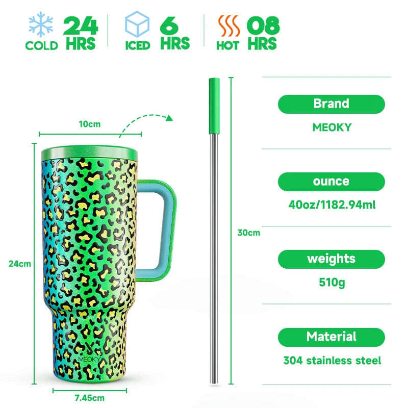 "Meoky 40oz Tumbler: Stylish, Insulated & Perfect Gift!" - MOLUCKS